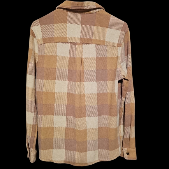ZeroXposur Tan and Cream Plaid Shirt - Picture 3 of 5